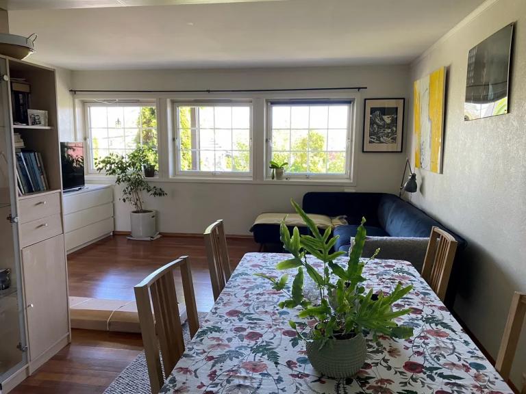 Fra kjøkkenet mot stuen